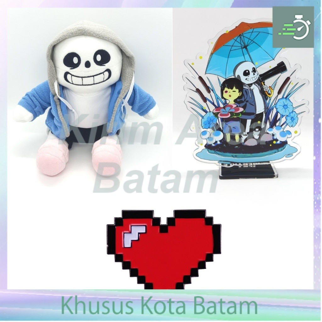 boneka standee akrilik pin enamel undertale sans