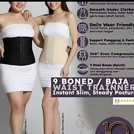 wonderful waist korset 9 tulang original