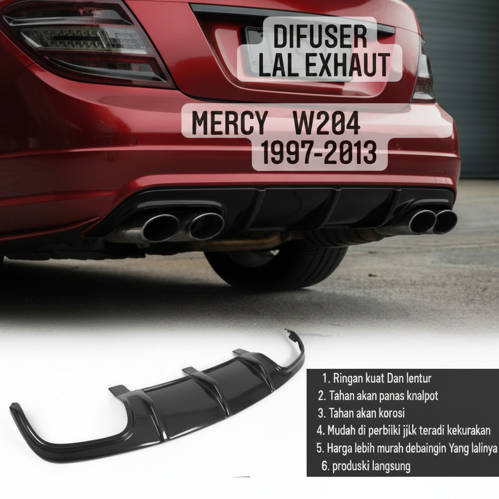 bodikit DIFFUSER MERCEDES BENZ W204 1997-2013 PREFACELITE DIFUSER MERCY MERCI
