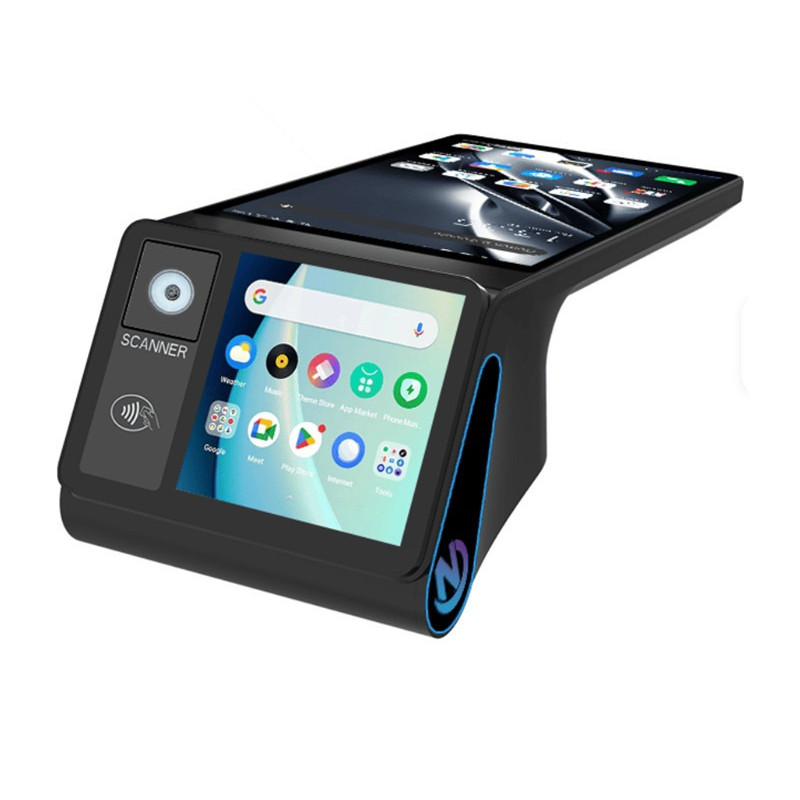 Z108 Android 14 Dual Screen POS Machine Cash Register with 8-inch Touch Screen NFC Scanner 58/80mm T