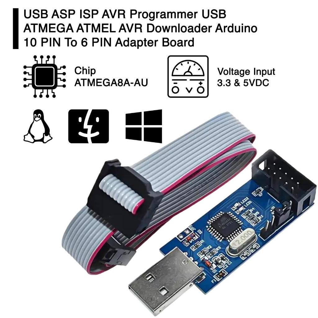 USBasp USB ASP AVR Programmer USB ATMEGA ATMEL AVR Downloader