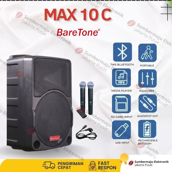 BARETONE 10 C 10C Speaker Portable Meeting 10inch