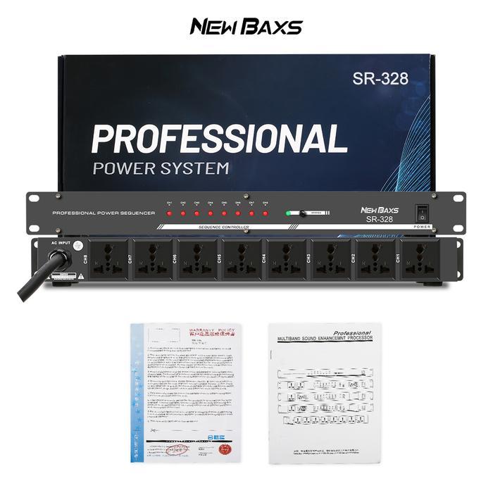 NEW BAXS Pengurus kuasa SR-328/SR-328V 8channel 40 amp power controller Audiosystem power timing is 