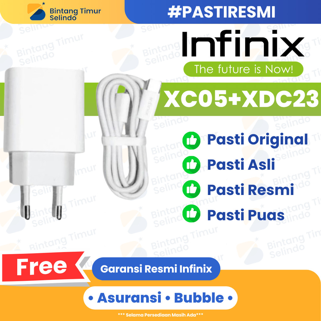 Infinix iot XC05 + XDC23 Charger Kit - 20W Fast Charging Adaptor with 3A Type-C to C Cable