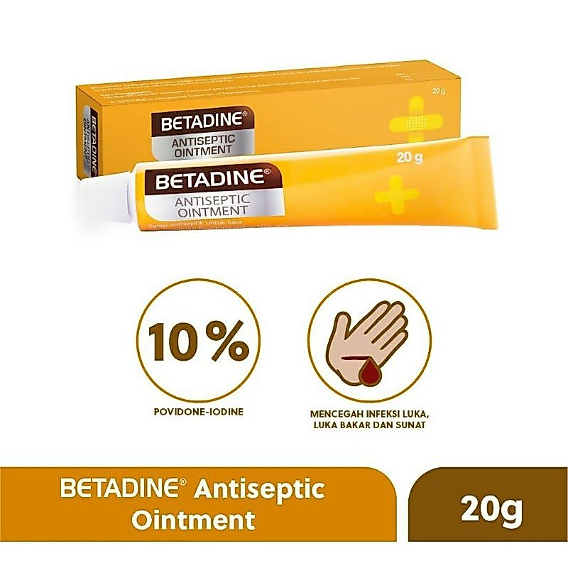 Betadine Salep Betadine Ointment Antiseptic 5gr Salep Luka Bakar Luka Gores