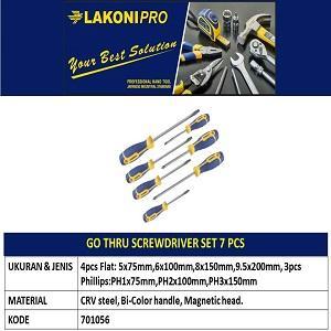 OBENG SET 7 PCS TEMBUS KETOK JET JO TOOL LAKONI PRO 701056 / GO THRU SCREWDRIVER SET 7 PCS