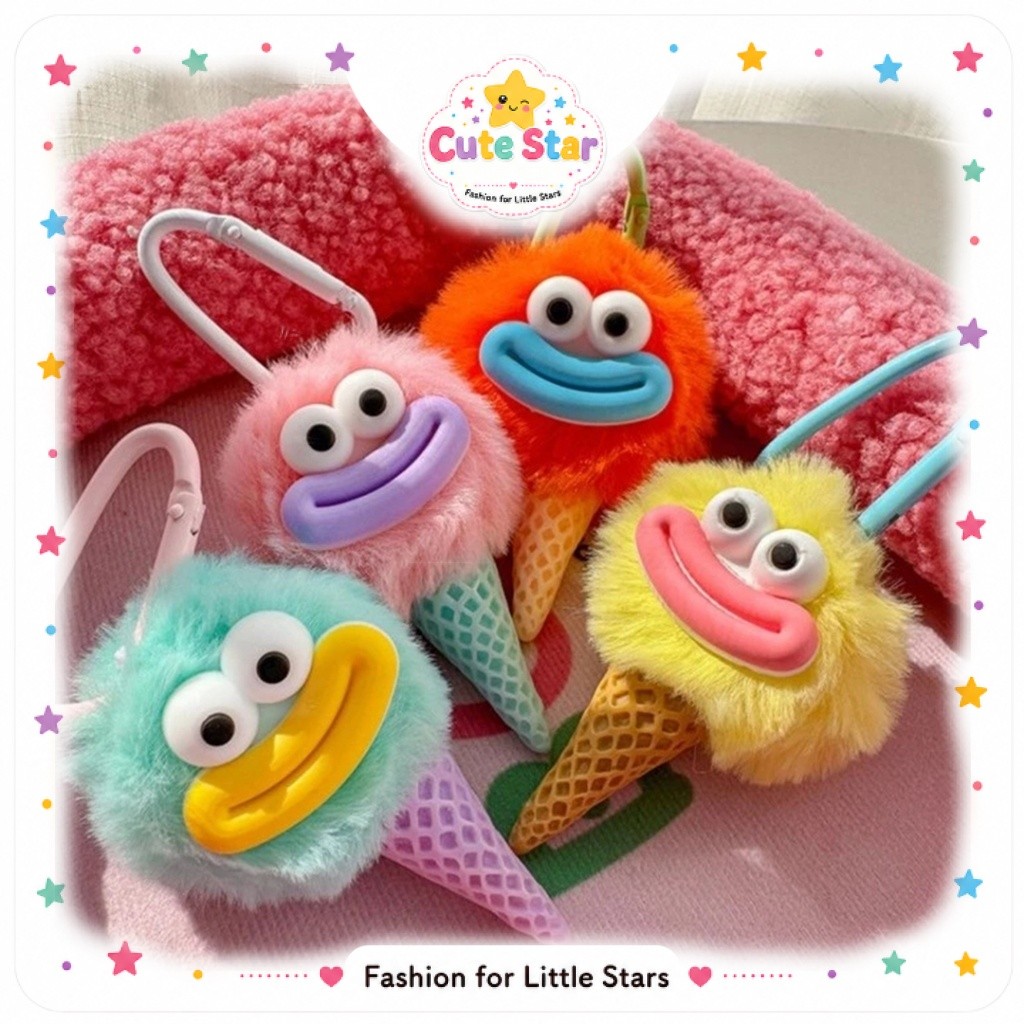 [CUTESTAR] CSC236 Gantungan Tas Kunci Badut Ice Cream Funny Bag Keychain