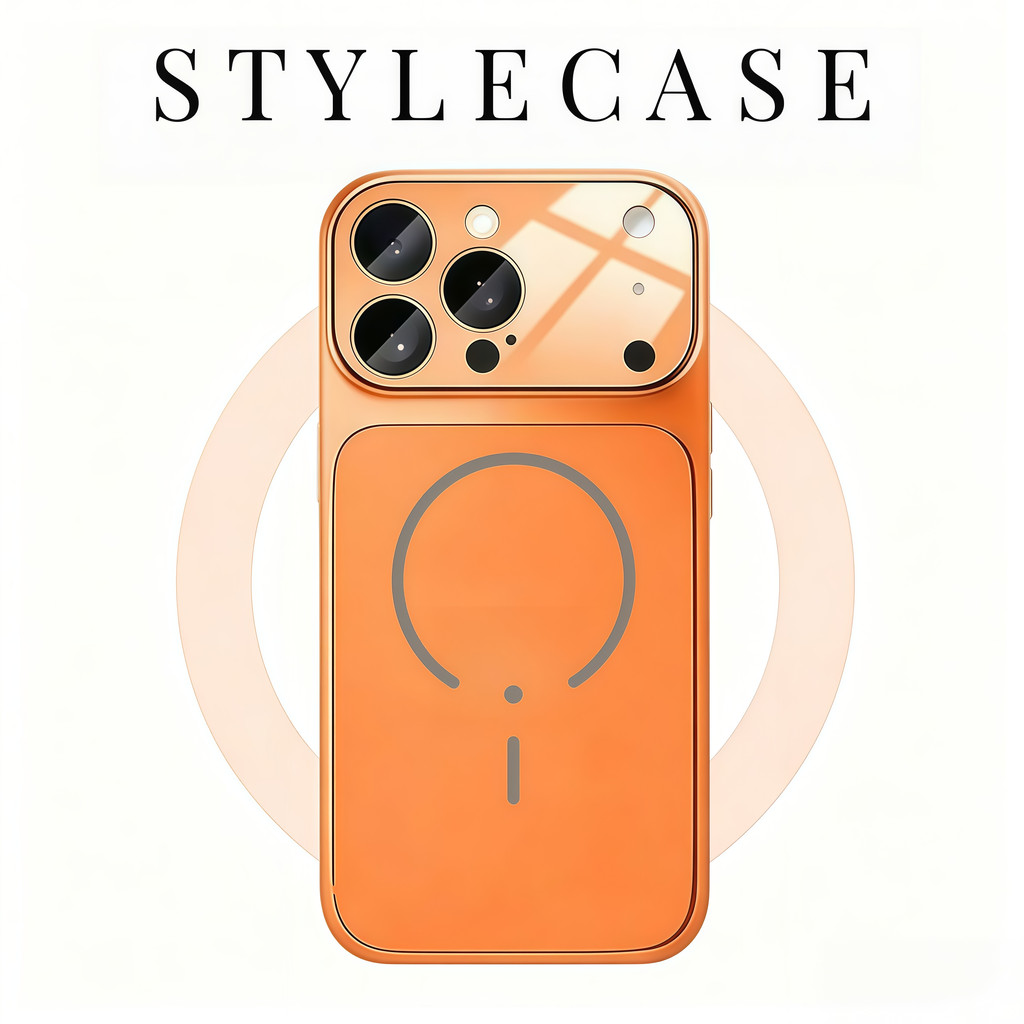 Orange minimalis light grey slim line lollipop Magsafe ring design iPhone 17 Pro Max 16 Pro Max 15 P