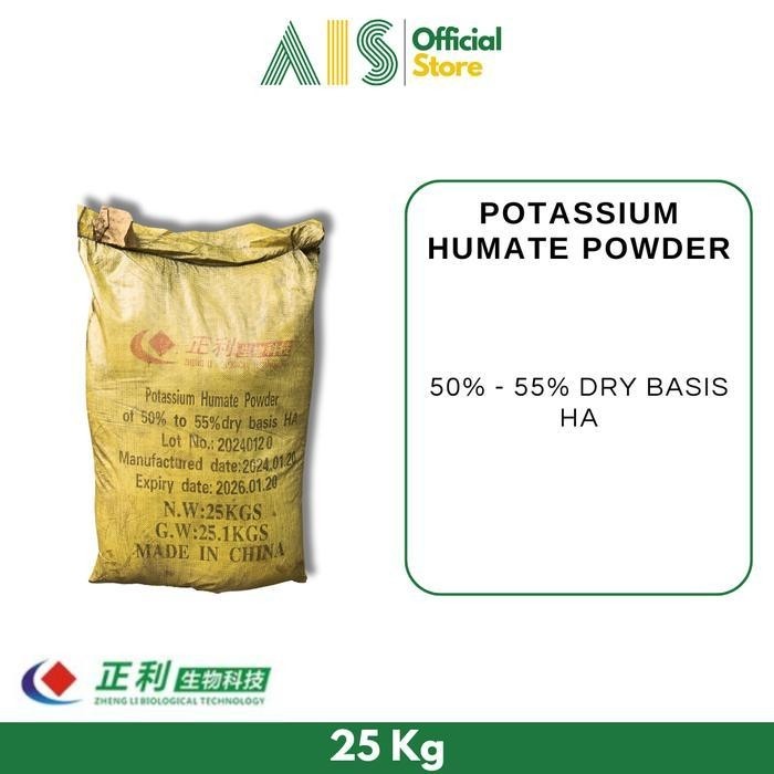 PROMO DISKON - Pupuk Potassium Humate Powder / Kalium Humate Powder 25Kg