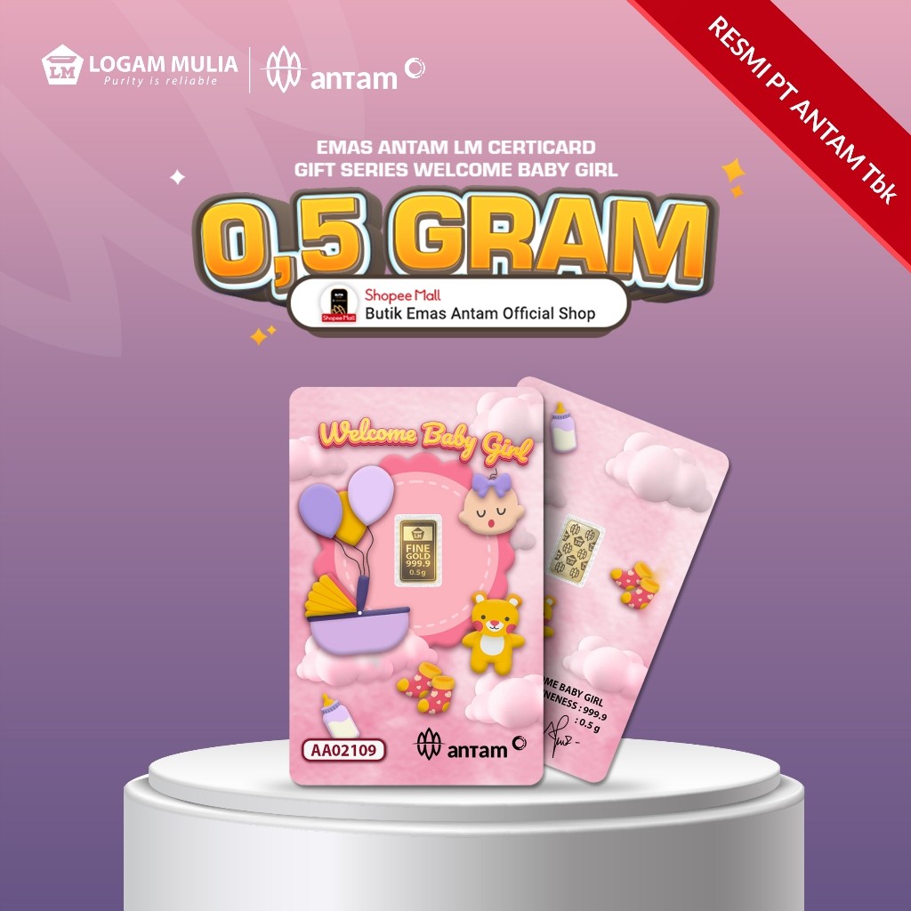 Emas Antam LM Gift Series Welcome Baby Girl - 0,5 gr