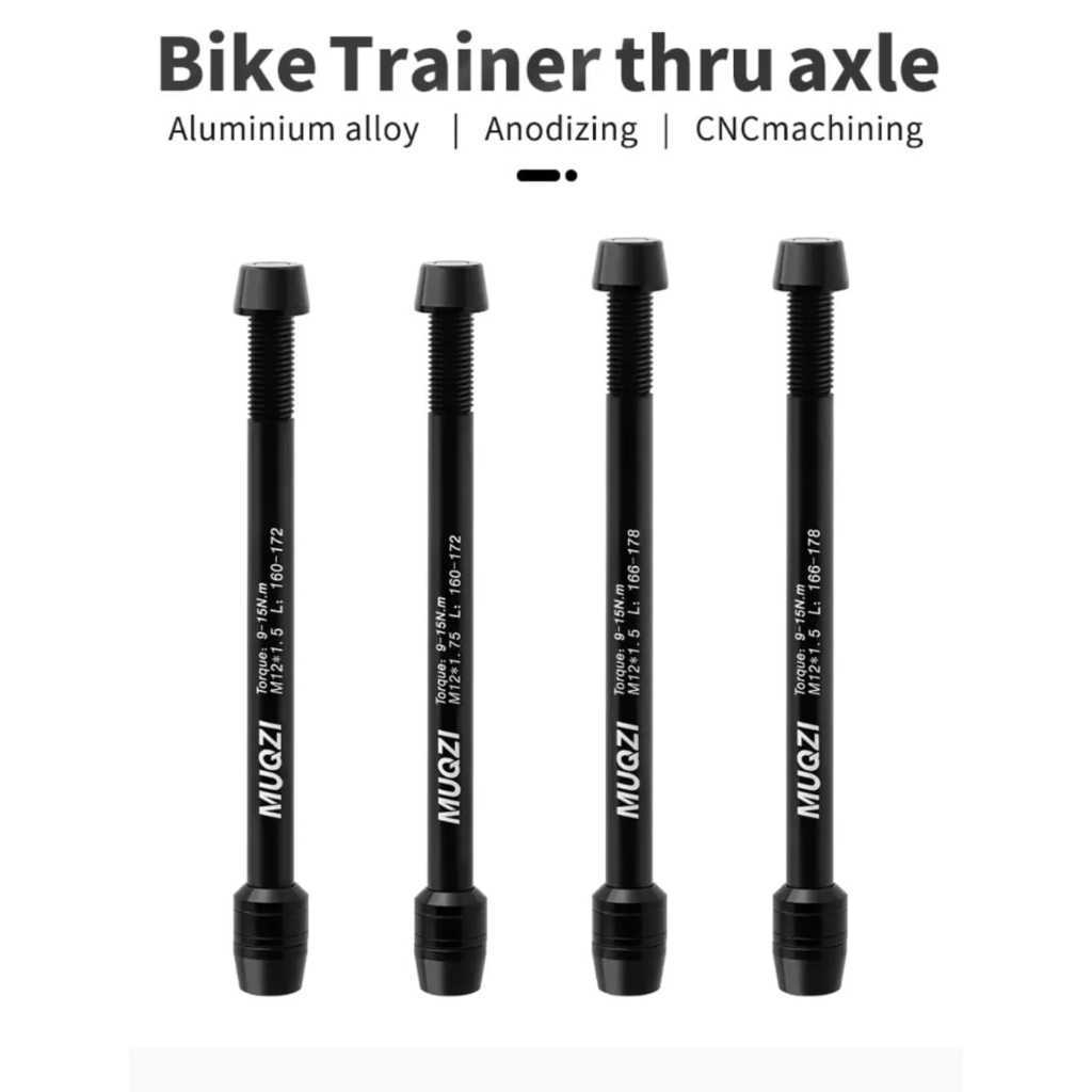 Foto Muqzi AS Mur NUtt TA Thru Axle Untuk Bike Trainer Panjang 172 178 untuk Frame sepeda M12 12x142 12x148 mm Non Boost