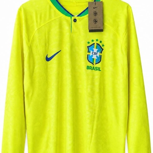 JERSEY BRAZIL HOME PLAYER ISSUE XXL LONGSLEVES