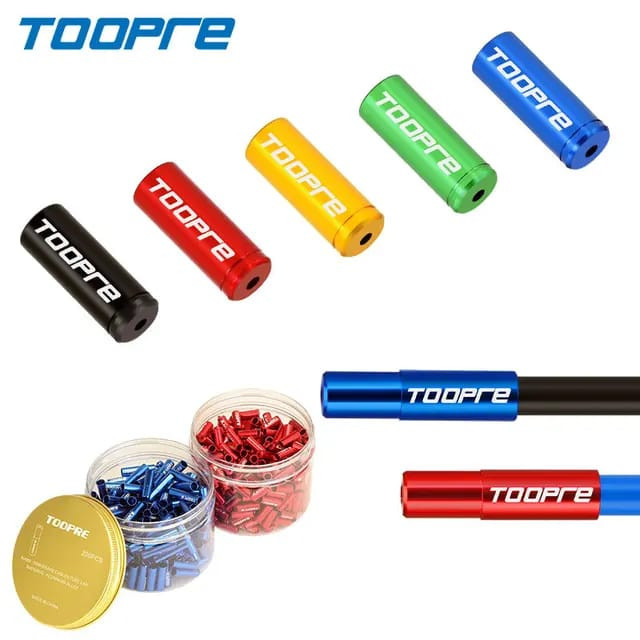 Foto Toopre End Cap Tutup Cover Kepala Selang Kabel Housing Outer Shifter 4mm brake rem 5mm operan Sepeda Aluminum Alloy