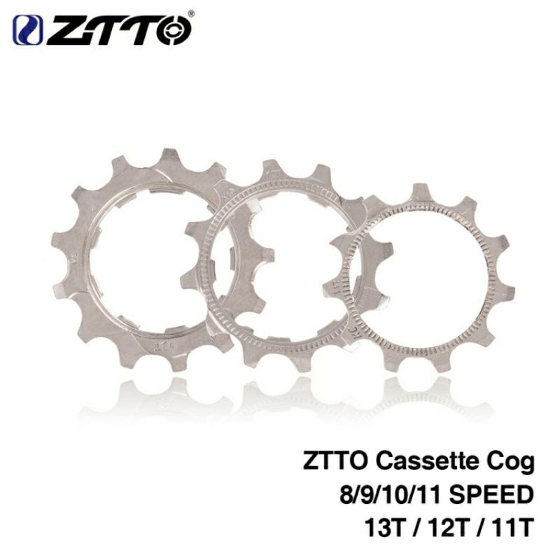 Foto Ztto Gear gir cassette cog sprocket pengganti tingkat kecepatan grupset 8 9 10 11 speed 8s 9s 10s 11s 11T 13T