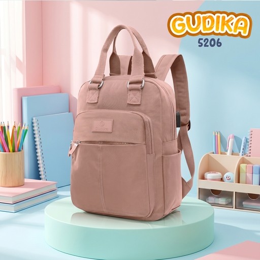 GUDIKA Bags 5206 Original – Ransel Laptop 13 Inch Waterproof | Backpack dengan Port USB