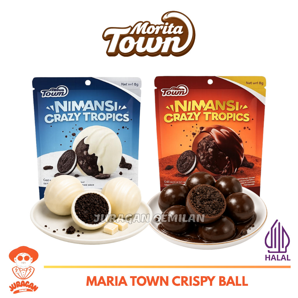 Morita Town Crispy Ball Original & Chocolate Flavour Halal 88g