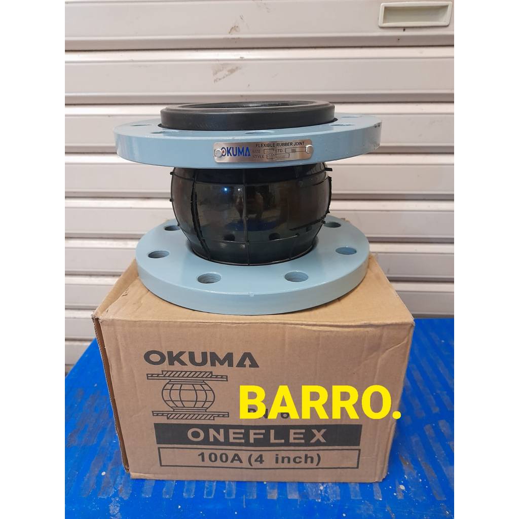 Flexible Rubber Joint 2-1/2" Inch (DN 65) Single Flex JIS 10K /PN16/Ansi 150 One Flex Okuma