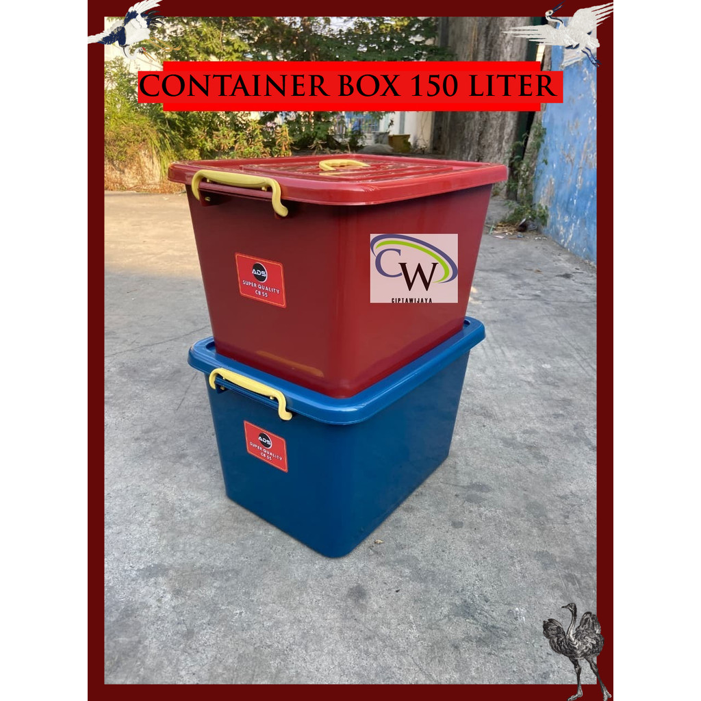 RML Container Box 150 Liter Dengan Roda Kotak Penyimpanan Serbaguna JUMBO CB 150 Tutup DX WARNA