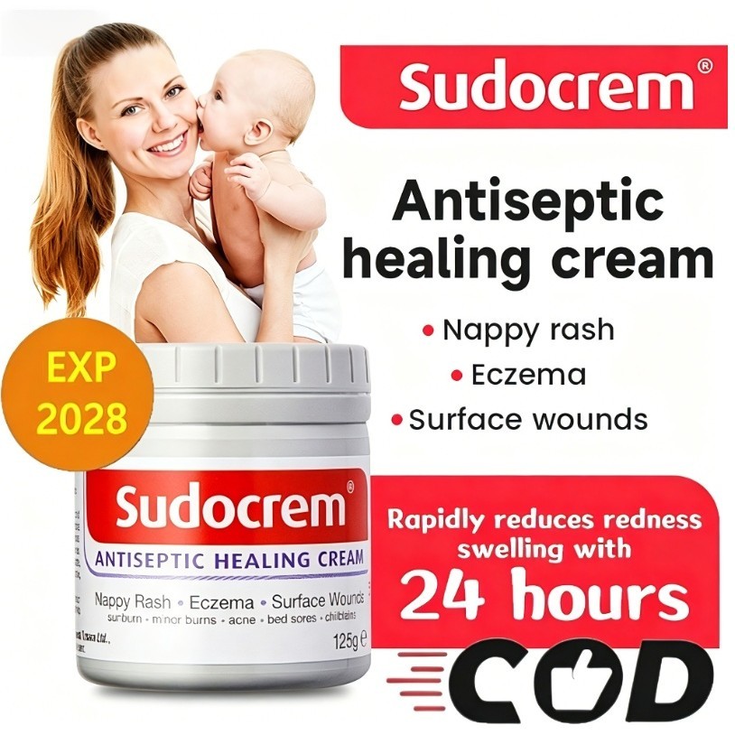 Authentic SUDOCREM Antiseptic Skin Cream 125g Nappy Rash Relief-Baby Care Cream-Jerawat Ruam Popok C