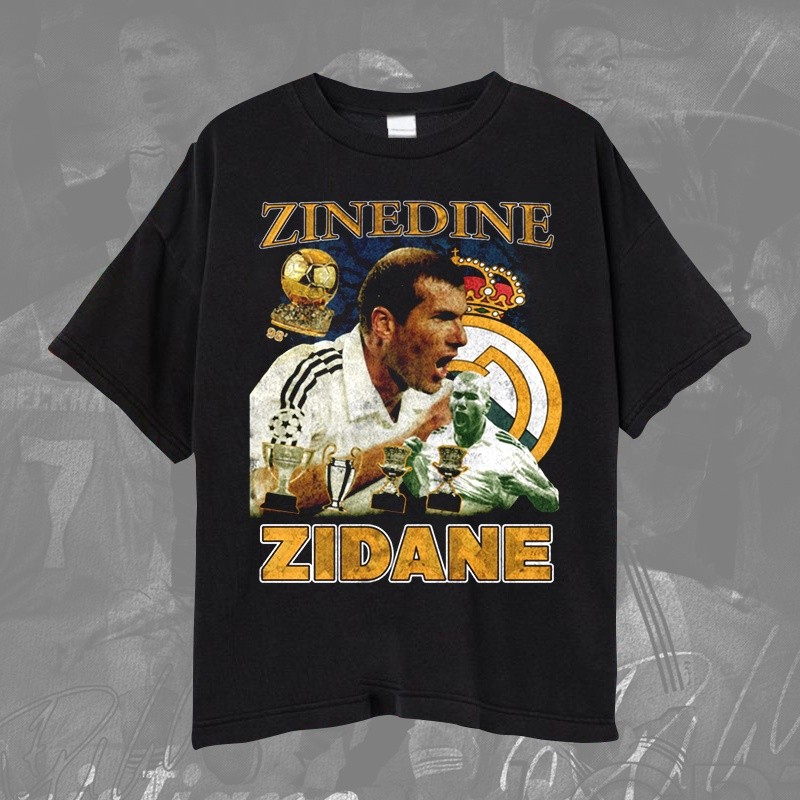 Real Madrid ZINEDINE ZIDANE T-shirt/Kaos Bola ZINEDINE ZIDANE Legend Of France Unisex