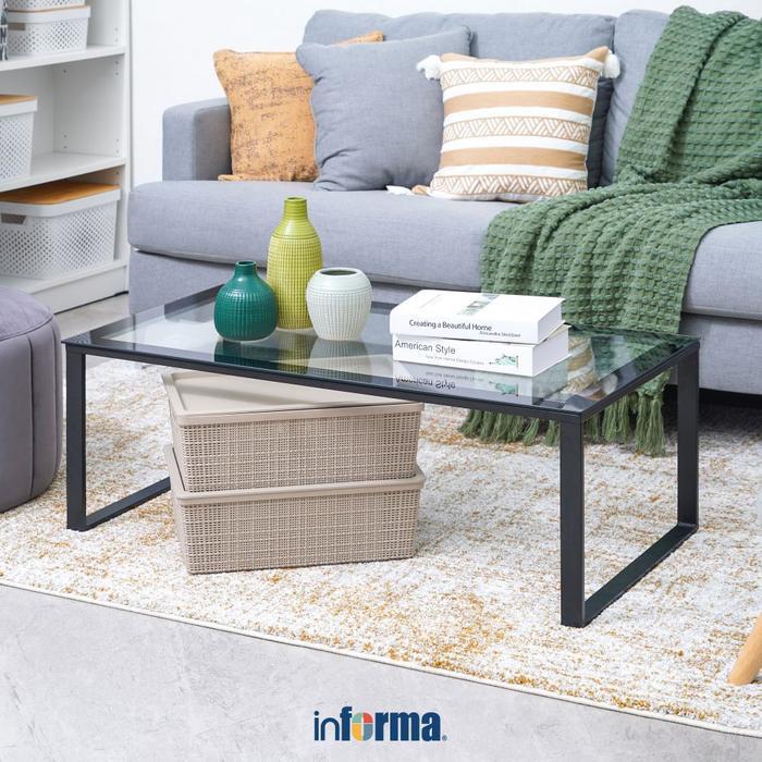 Informa Tinka Meja Tamu - Hitam Coffee Table Meja Ruang Tamu Meja Sofa Meja Minimalis