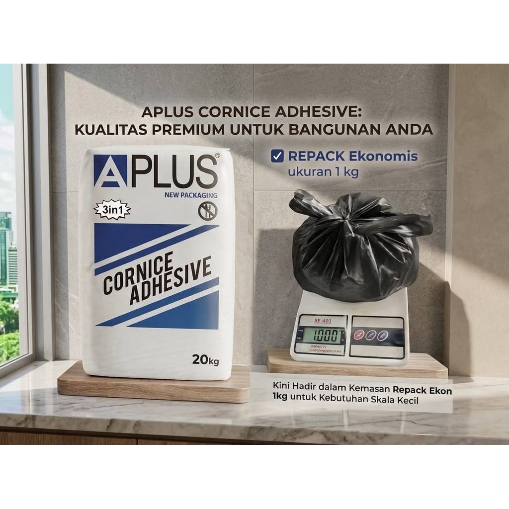 Kornes a plus 1 kg  ,Cornice Adhesive Plus repack per kg, Cornice A Plus