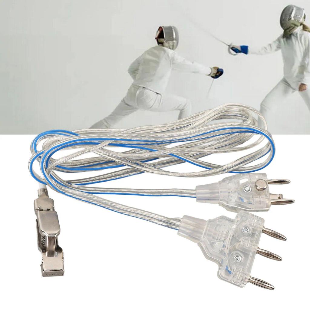 Epee Body Cord Fencing Saber Foil Epee Body Cord Stainless Steel Plastic Transparent Fencing Head Wi