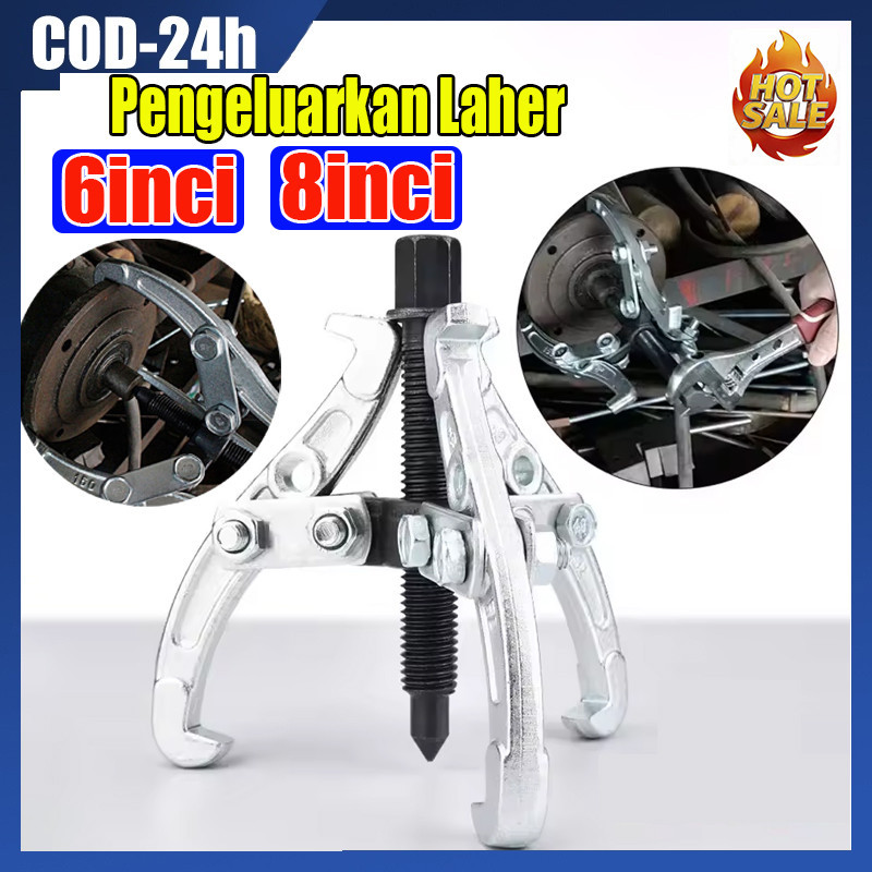 [COD]6/8Inch  Gear Puller 3 Jaw Tracker, alat pencabut bearing laher,Perbaikan motor, mobil, dan mes