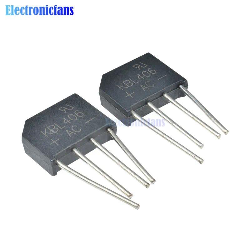 5PCS KBL406 600V SIP-4 4A ode Bridge Rectifier Single Phase Bridge Rectifier New Arrival