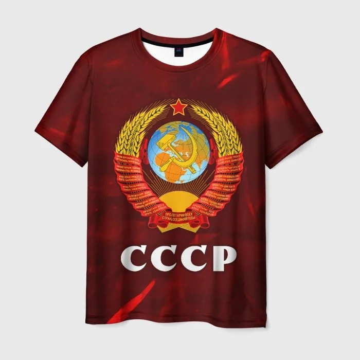 Kaos cetak Uni Soviet (USSR) untuk pria dan wanita. Kaos lengan pendek ukuran besar, gaya Harajuku, 