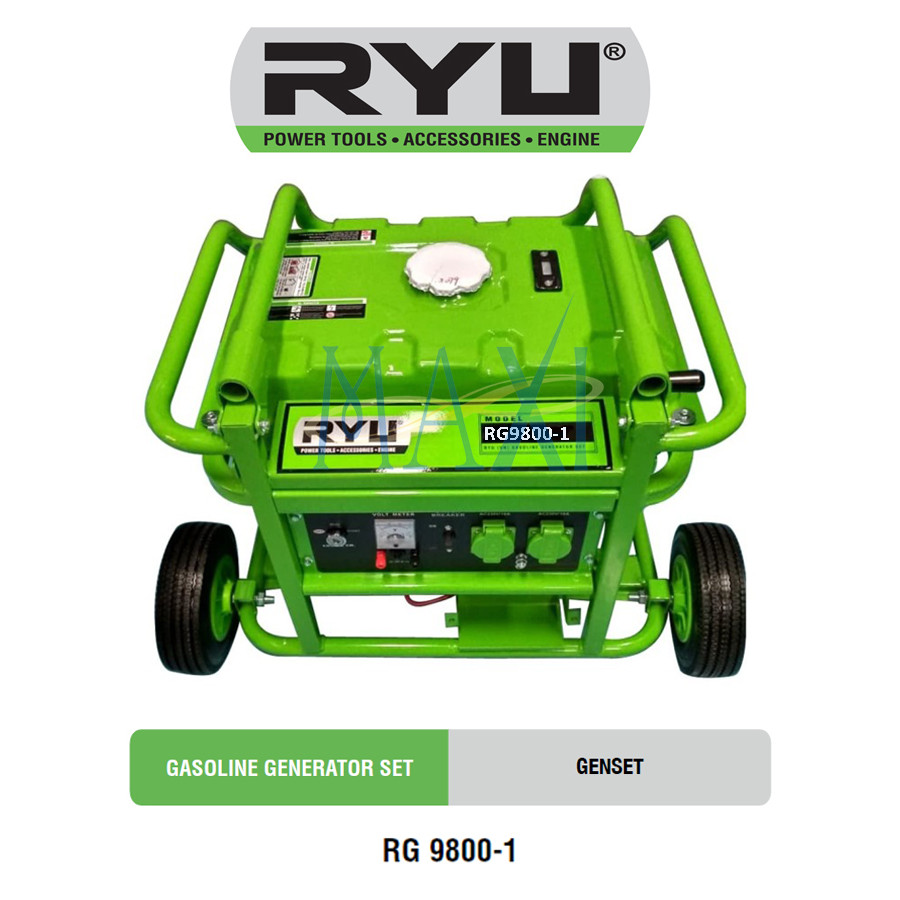 RYU Genset / Gasoline Generator Set, kap. 8.000 Watt - RG 9800-1