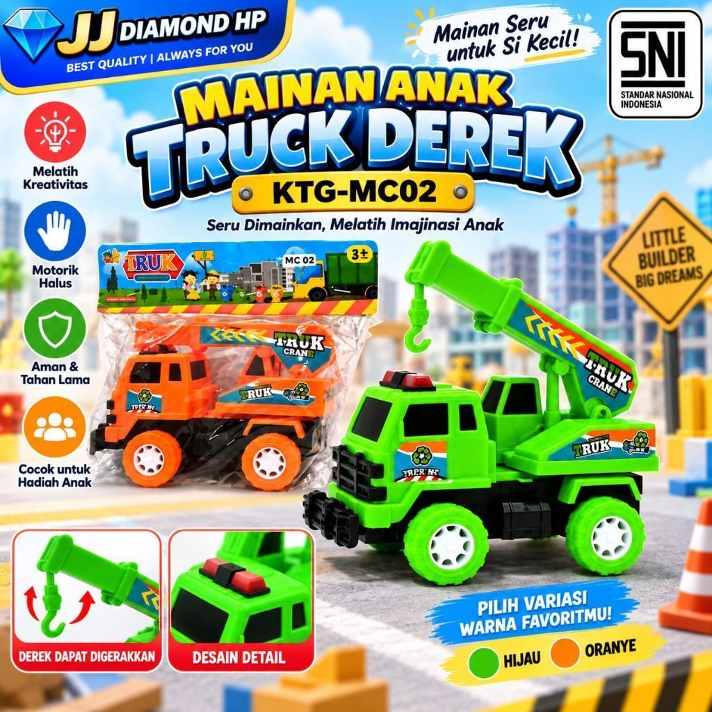 MAINAN ANAK TRUCK DEREK KTG MC02 SNI / TRUCK DEREK MAINAN ANAK ANAK