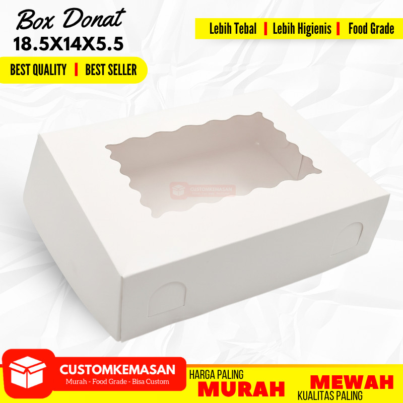 Box Donat Mini isi 6 | Dus Donat Mini | Dus Donat 18.5x14x5.5 cm