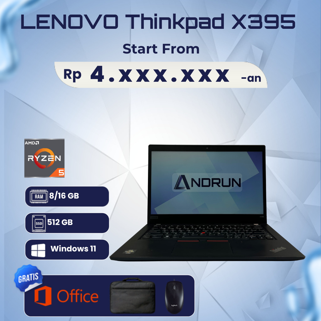 LENOVO X395 RYZEN 5 3500 |16GB/512GB