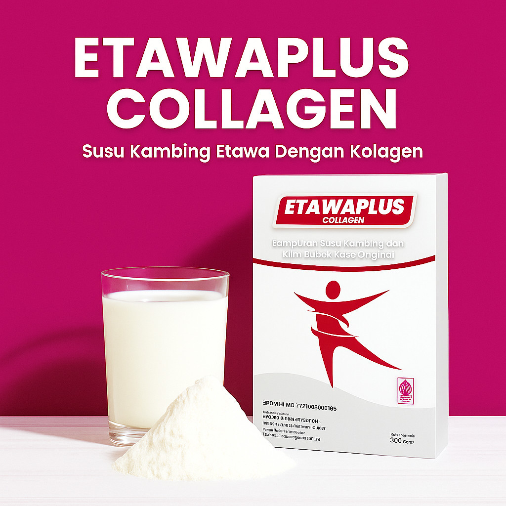 Etawaplus Collagen Susu Kambing Etawa dan Kolagen Ikan Untuk Tulang sendi dan Mencegah Penuaan Dini 