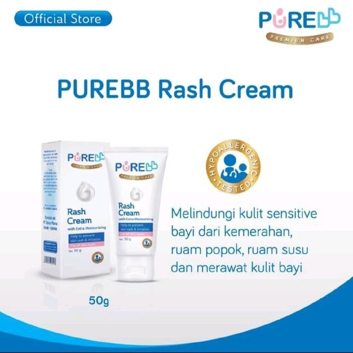 Pure BB Pure baby Rush cream anti gatal biang keringat + moisturizer