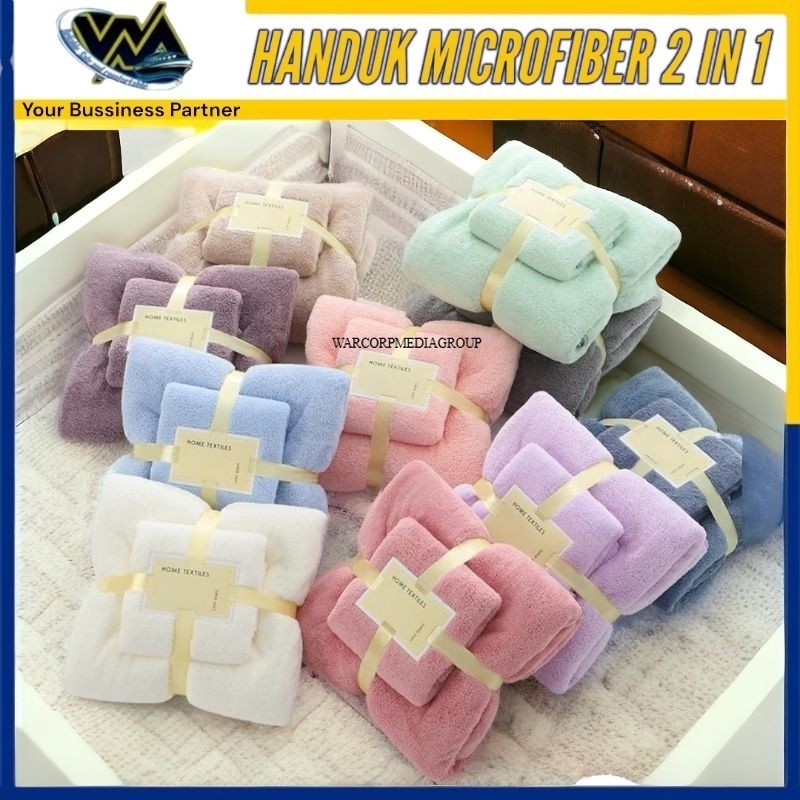 WMEDIA Handuk Microfiber 2in1 / Handuk Set 2in1