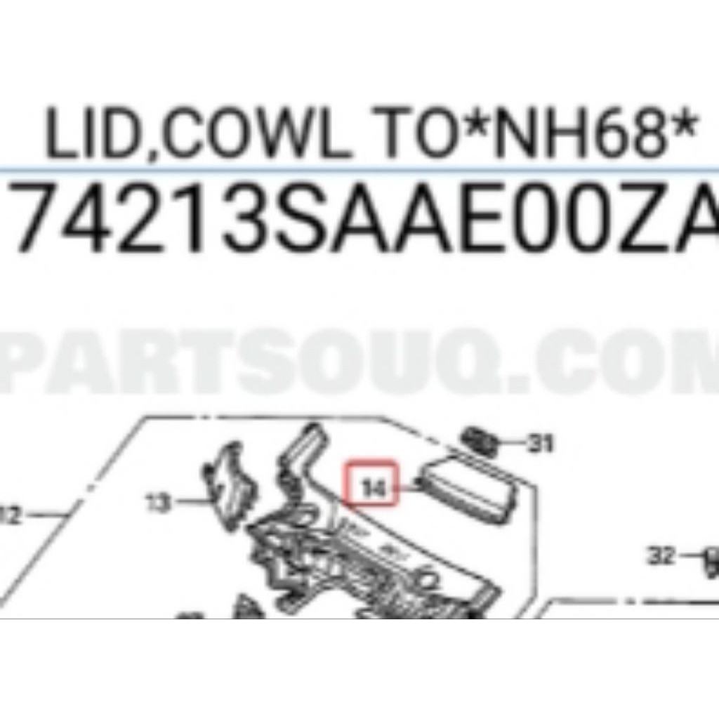 lid cowl panggangan sate honda jazz ge8 ori