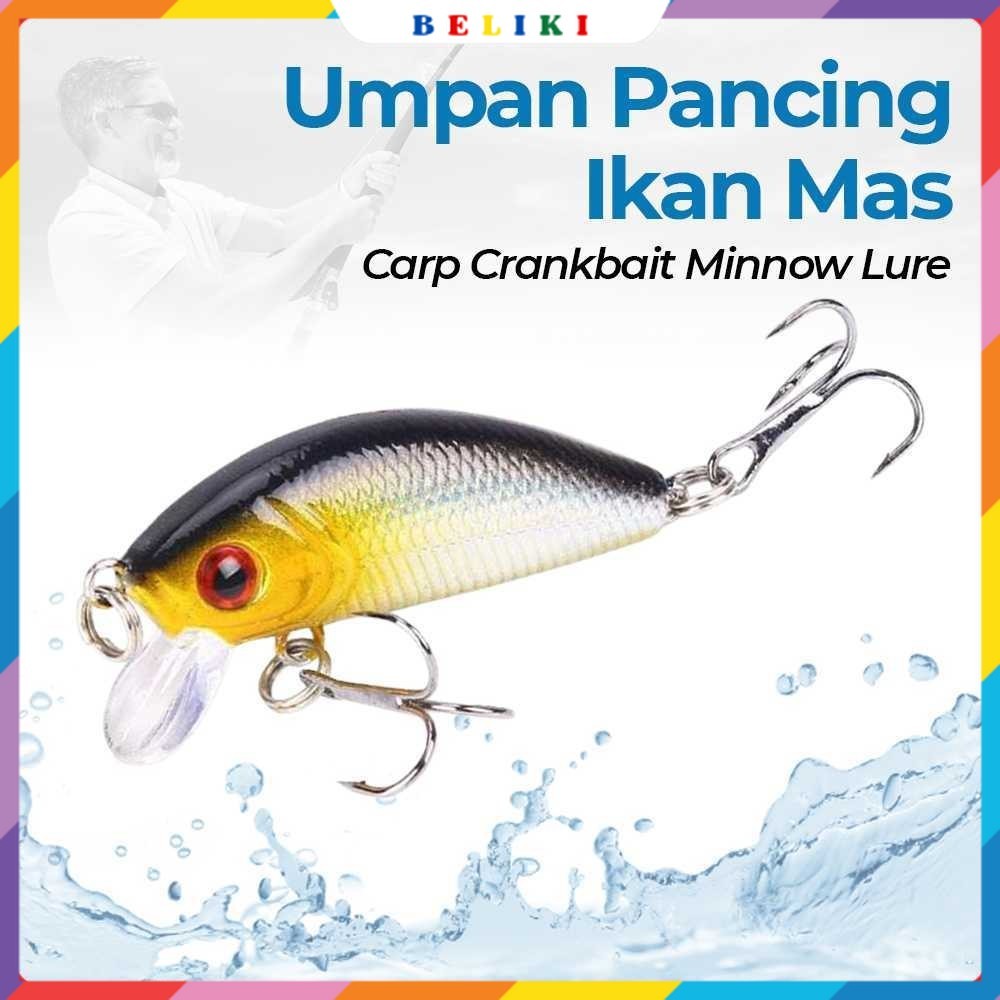 Umpan Pancing Ikan Mas Carp Crankbait Minnow Lure 50mm - LD07