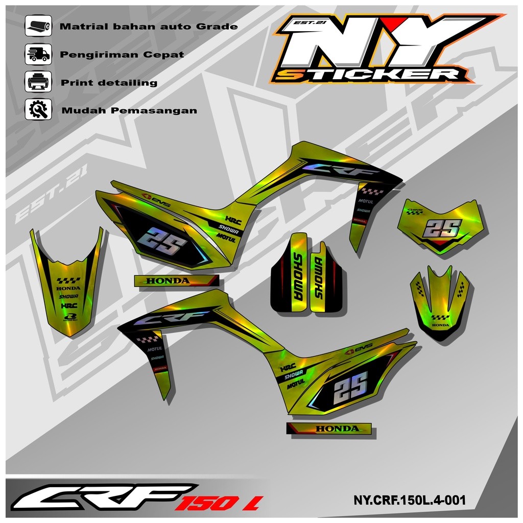 Striping Crf 150 Full Body Stiker Striping Crf150l Hologram