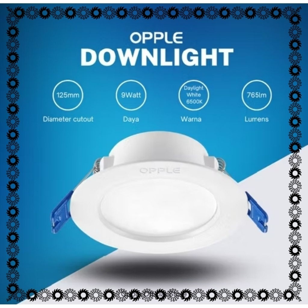 Opple Led Panel Downlight Inbow 9 Watt Bulat putih
