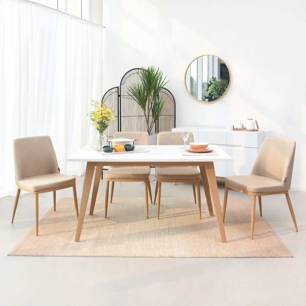 Informa Medford Meja Makan Normal - Putih Dining Table Dinner Table Meja Kursi Ruang Makan Aesthetic