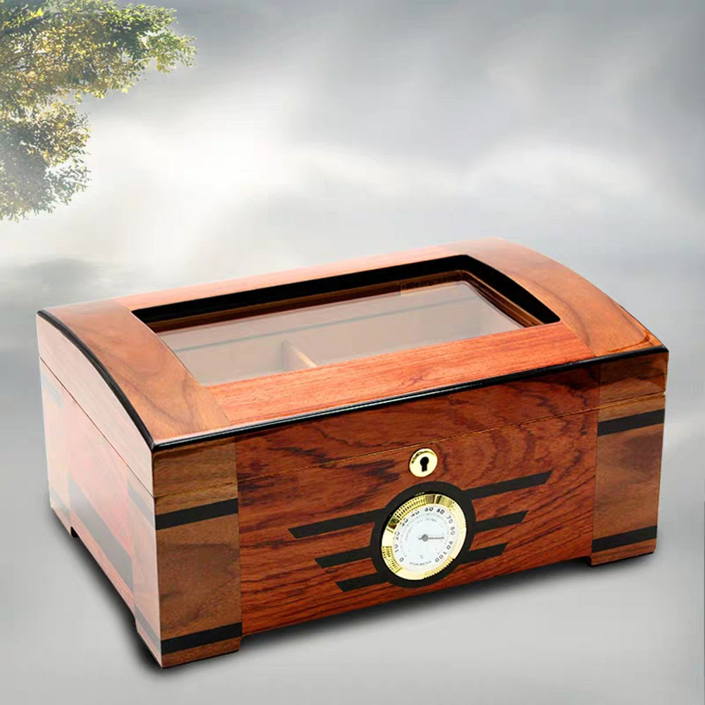 Cedar Wood Cigar Travel Humidor Box Portable Cigar Case W/ Humidifier Hygrometer Cigar Constant Temp