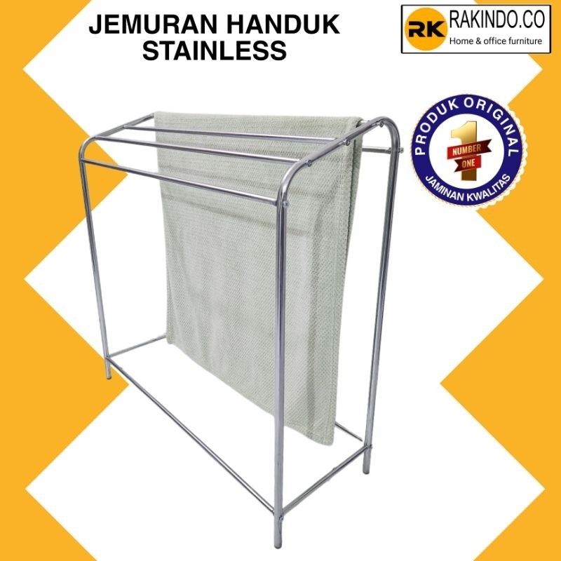Jemuran Handuk Stainless Rak Handuk Jemuran Baju Bongkar Pasang Jemuran Handuk Anti Karat