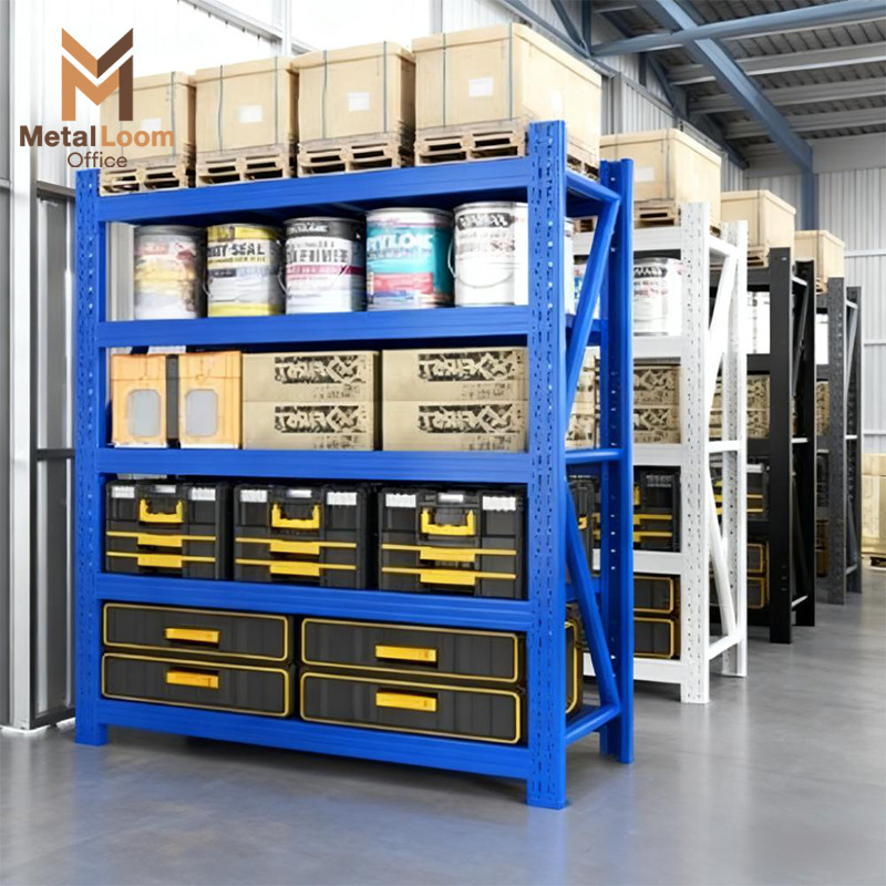 Rak Besi Susun Rak Susun 4 Tingkat Rak Besi Siku 5 Susun Rak Gudang Ketebalan plat besi 4-5cm“2000KG