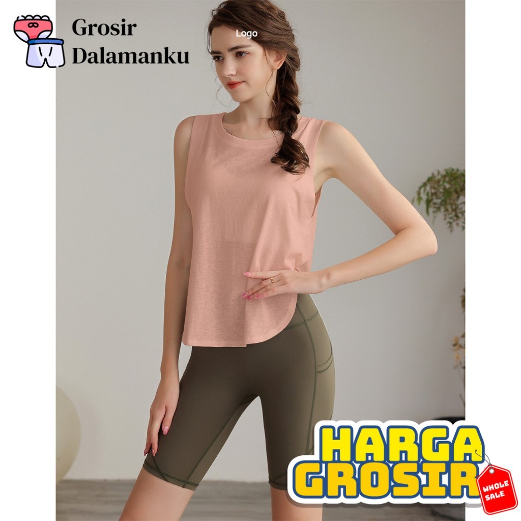 (Grosir) Ultra Light Weight Tanktop Olahraga Super Ringan Wanita Model Transparan Kaos Olahraga Prem