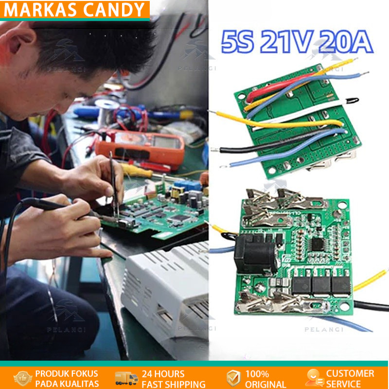 BMS Modul MOS Baterai Impact Wrench 10 Cell Untuk Lxt 21v Baterai Lithium 18650