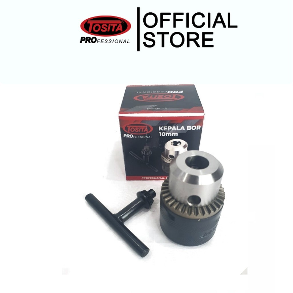TOSITA - Kepala Bor 10mm Drat + Kunci Kepala Bor