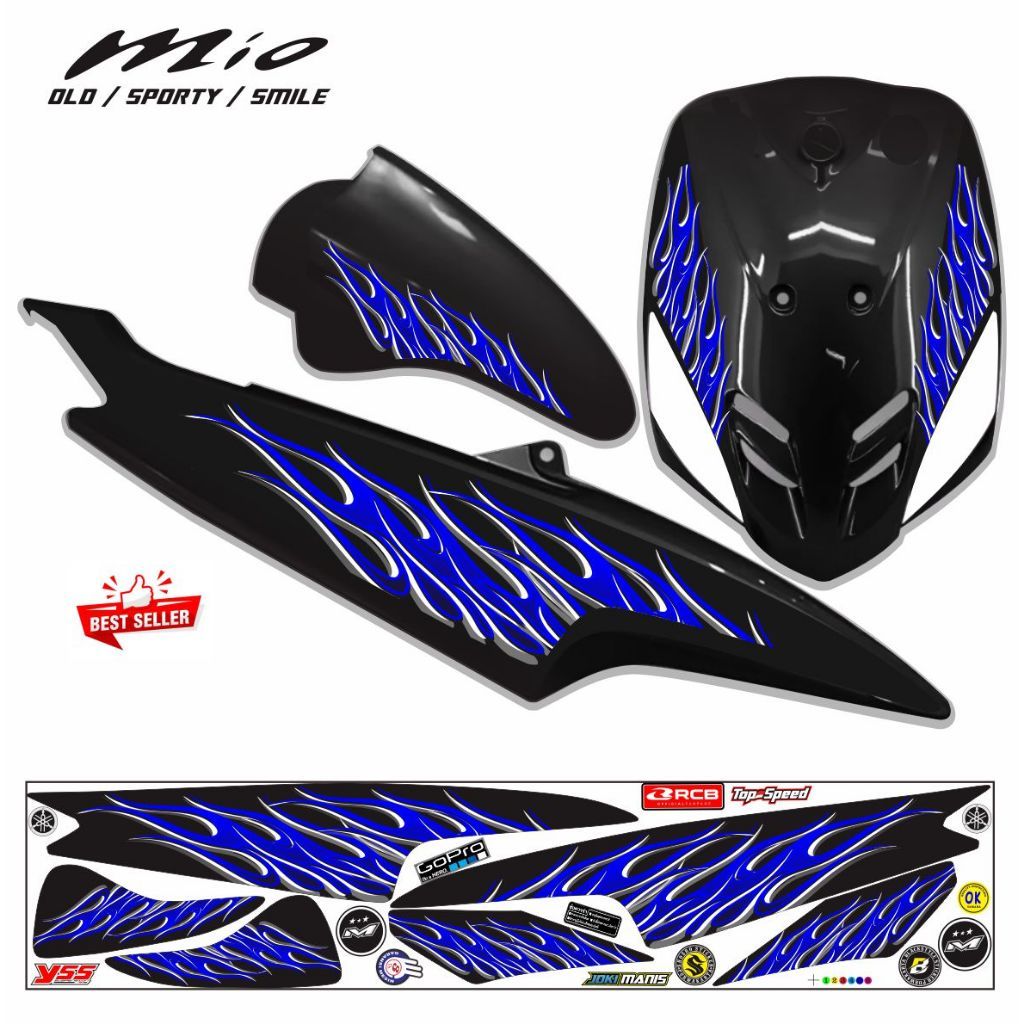 STIKER MOTOR MIO / STRIPING VARTIASI LIS BODY MIO SPORTY STIKER MOTIF