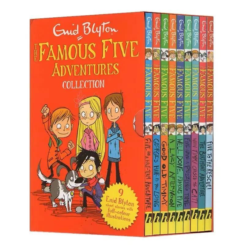 9 Books/Set Enid Blyton The Famous Five Adventures Collection ildren English Picture Book Detective 